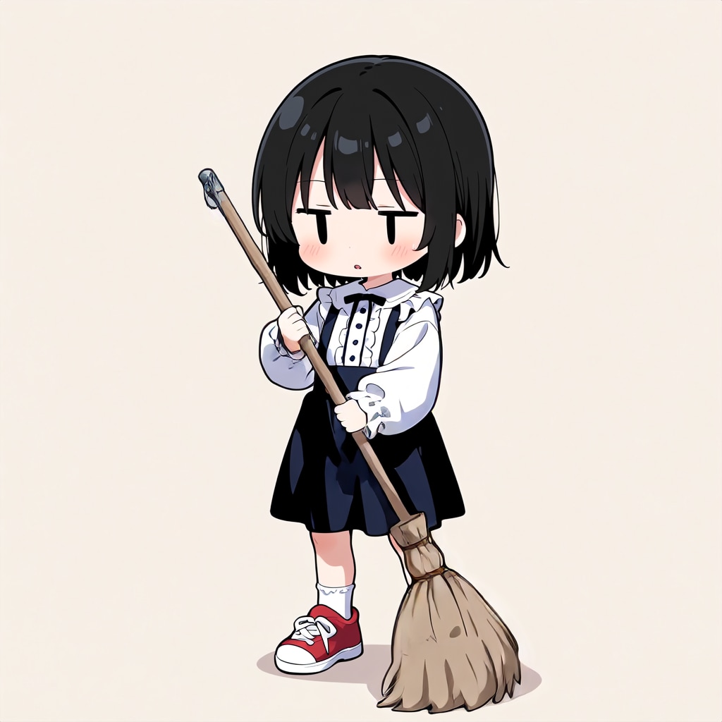 掃除してくれた！【パラパライラスト４０】