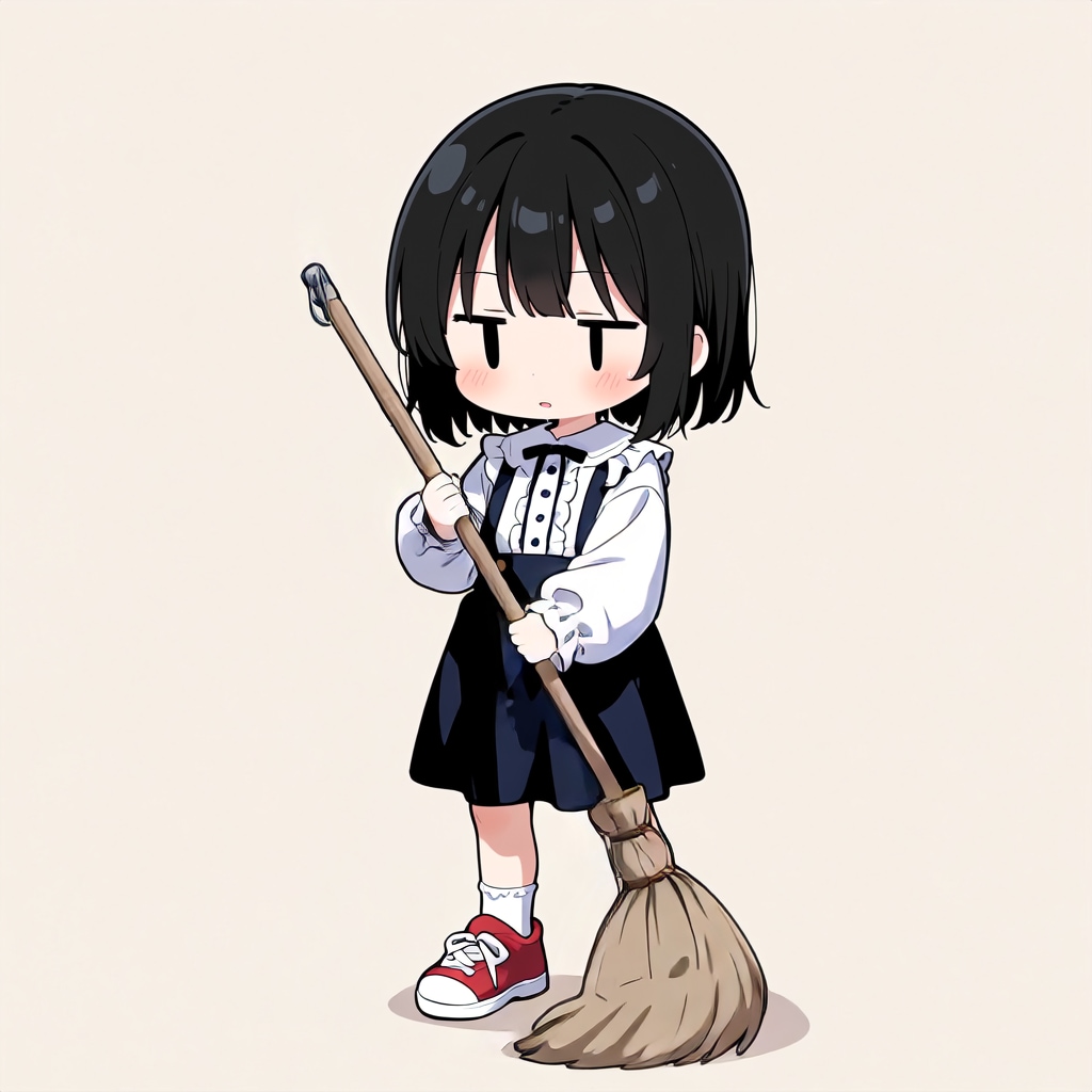 掃除してくれた！【パラパライラスト４０】