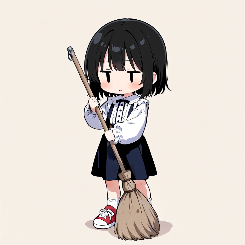 掃除してくれた！【パラパライラスト４０】