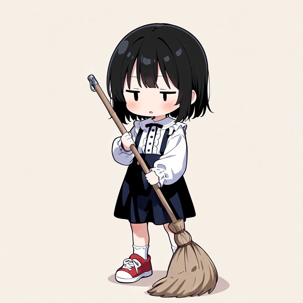 掃除してくれた！【パラパライラスト４０】