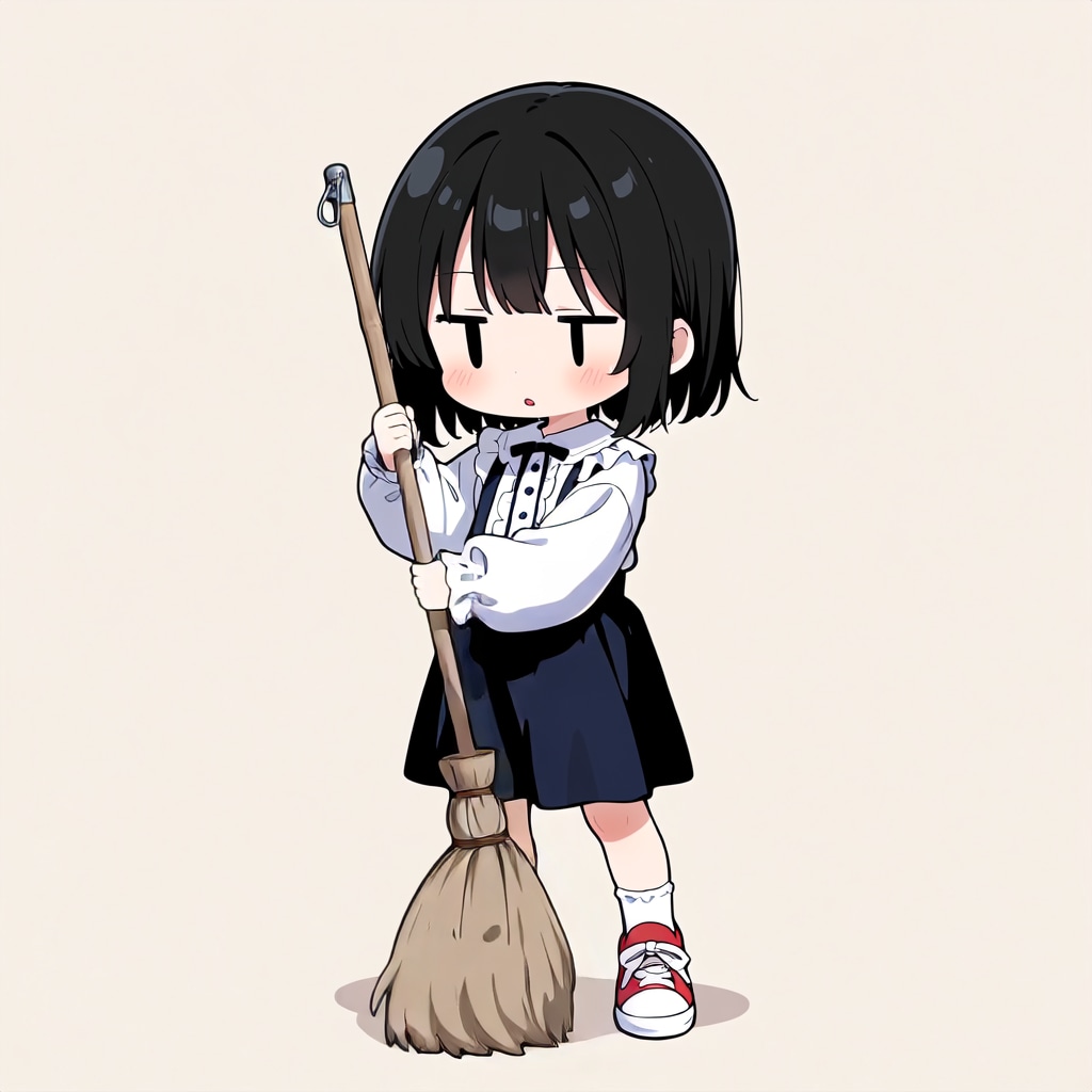 掃除してくれた！【パラパライラスト４０】