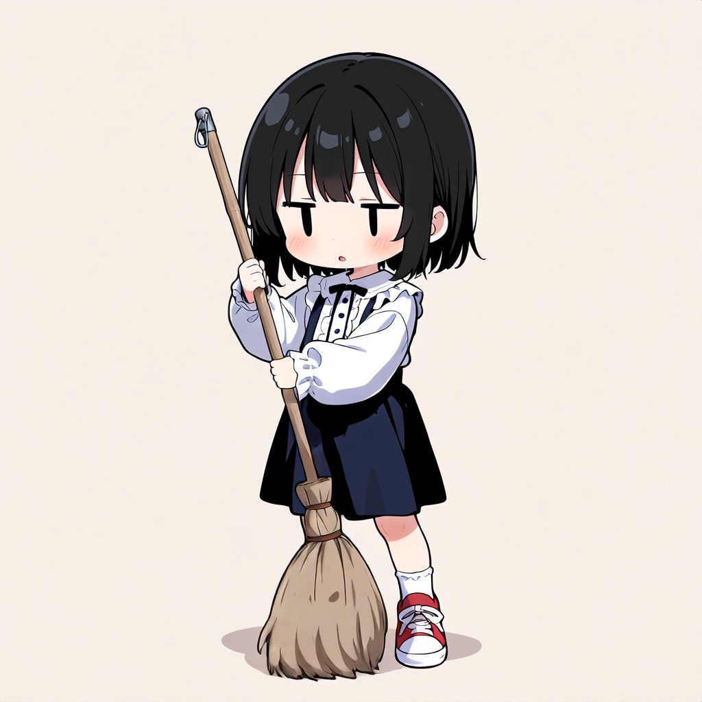 掃除してくれた！【パラパライラスト４０】