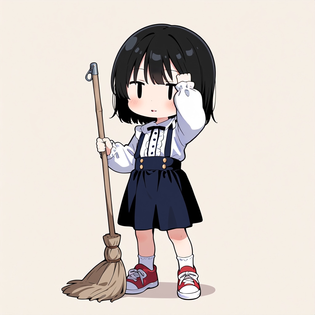 掃除してくれた！【パラパライラスト４０】