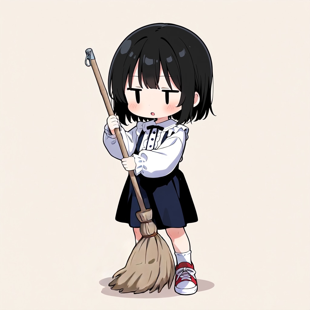 掃除してくれた！【パラパライラスト４０】