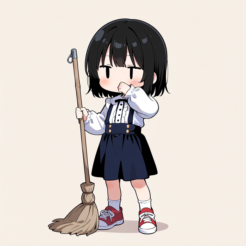 掃除してくれた！【パラパライラスト４０】