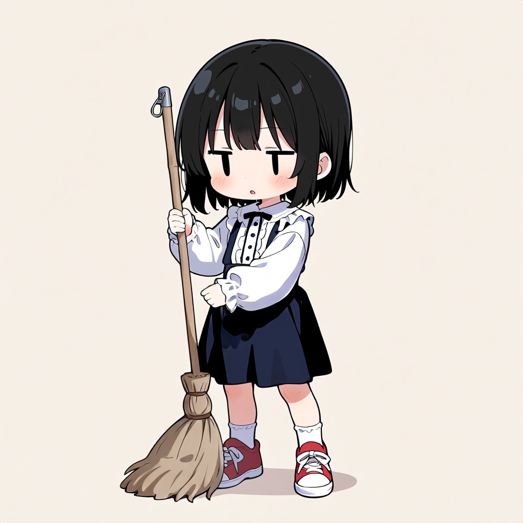 掃除してくれた！【パラパライラスト４０】