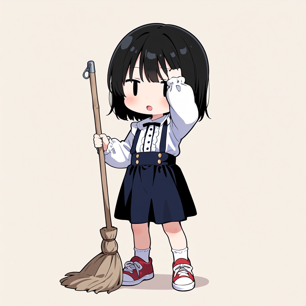 掃除してくれた！【パラパライラスト４０】