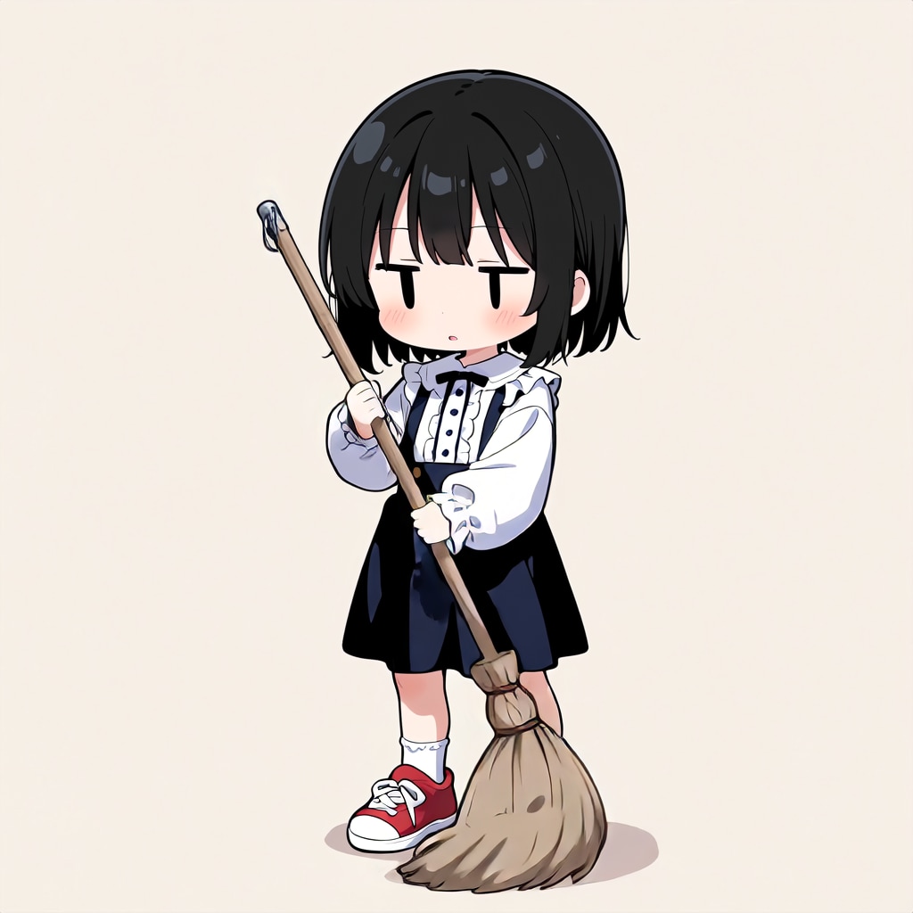 掃除してくれた！【パラパライラスト４０】