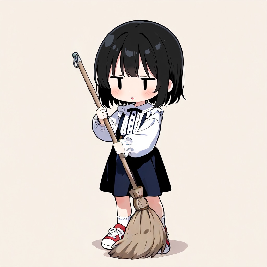 掃除してくれた！【パラパライラスト４０】