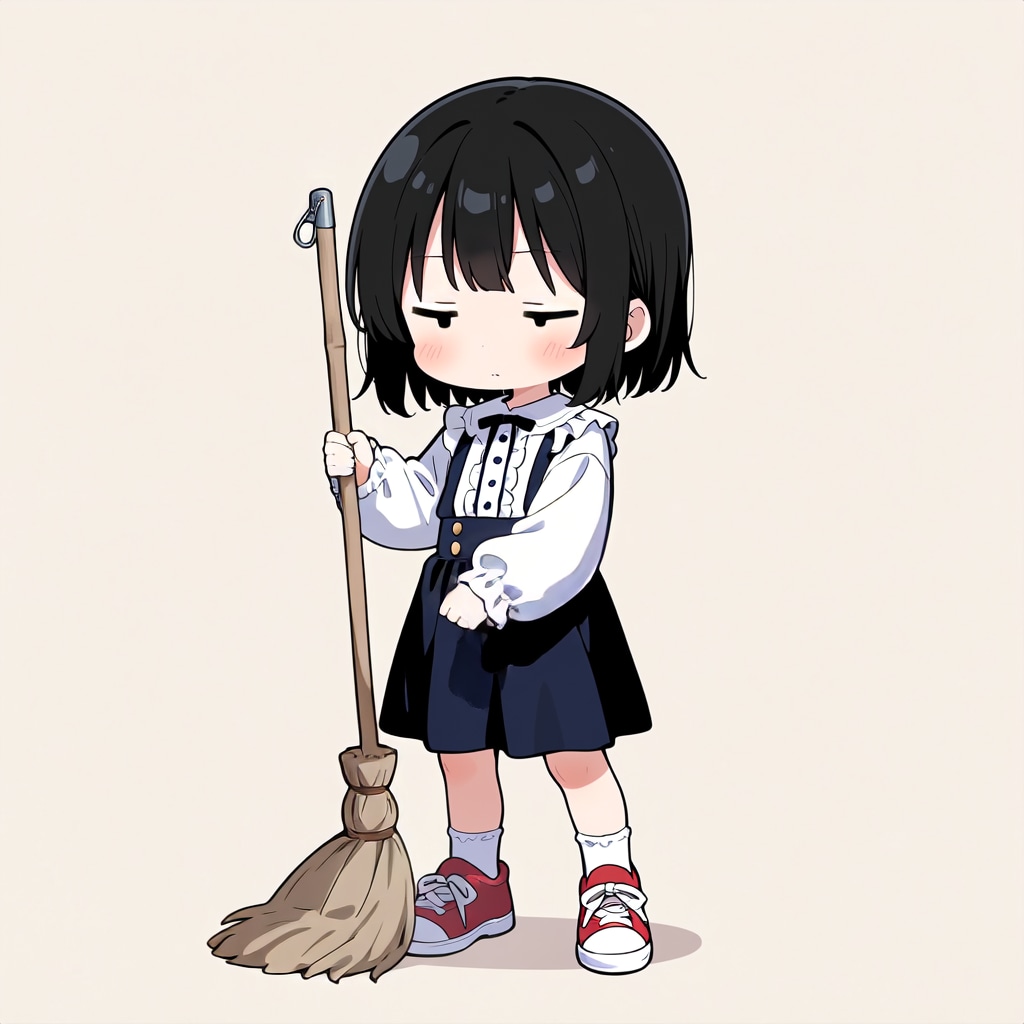 掃除してくれた！【パラパライラスト４０】