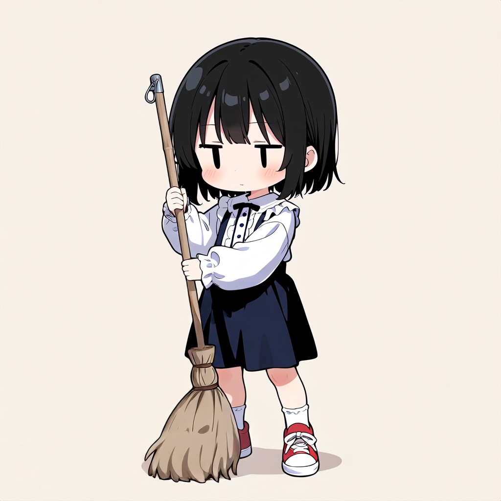 掃除してくれた！【パラパライラスト４０】