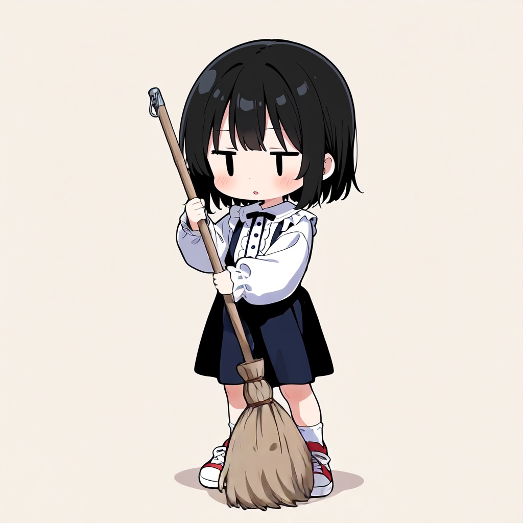 掃除してくれた！【パラパライラスト４０】