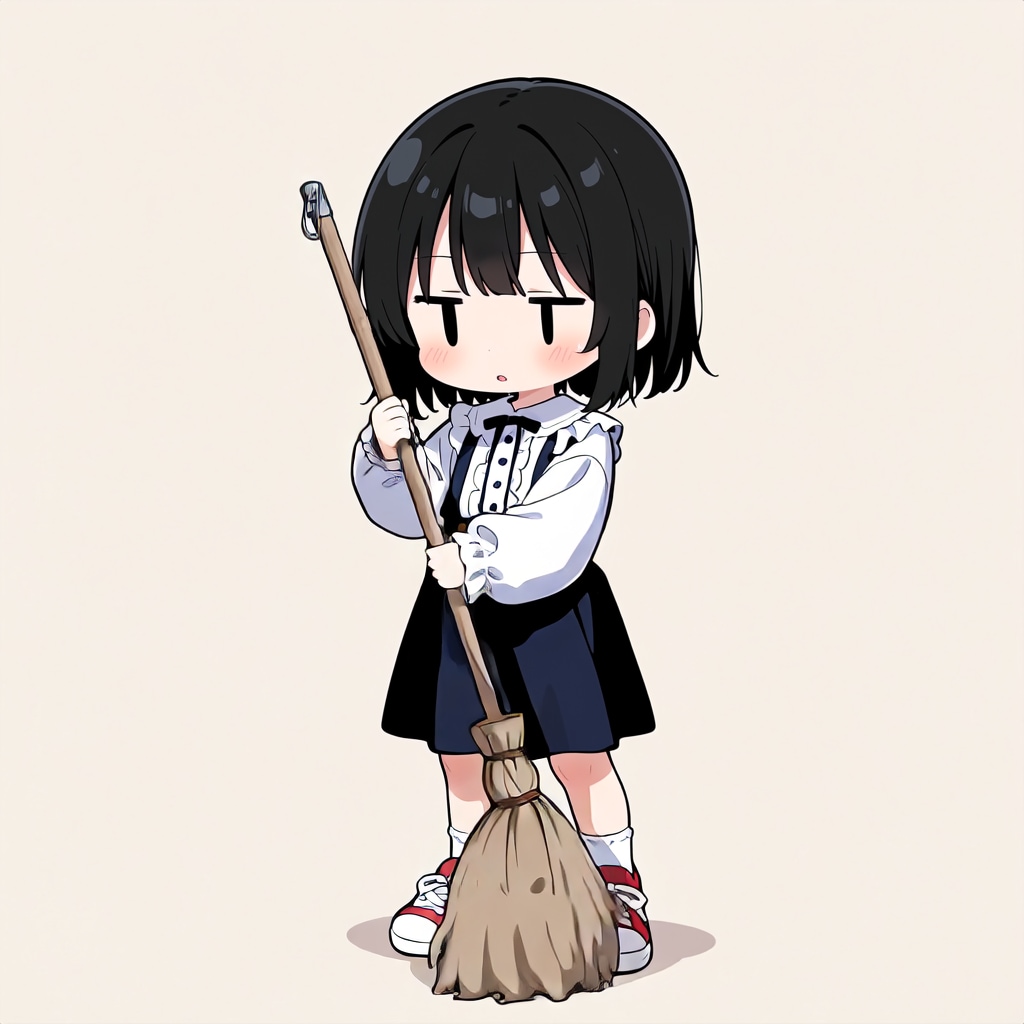 掃除してくれた！【パラパライラスト４０】