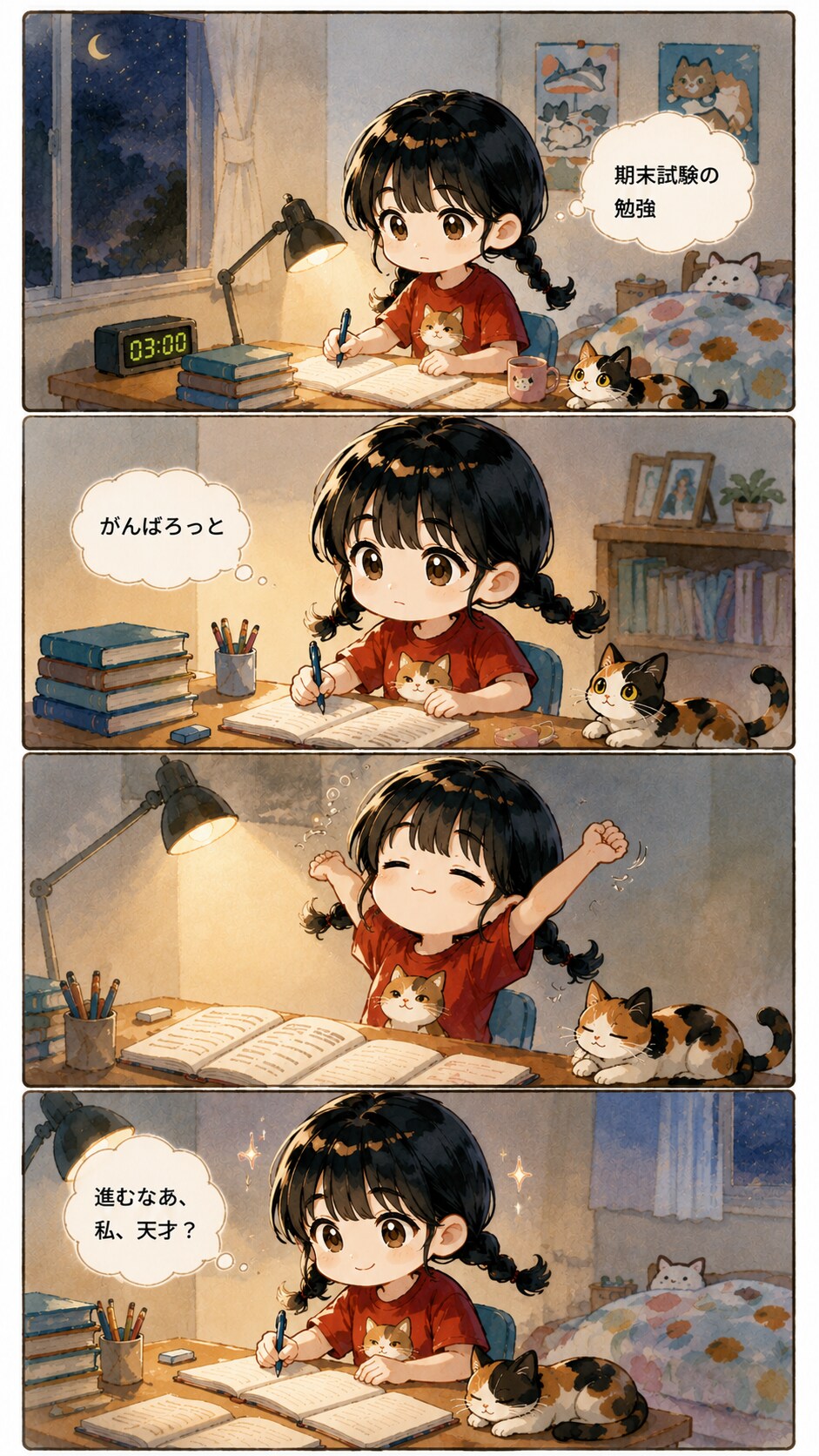 勉強は朝に
