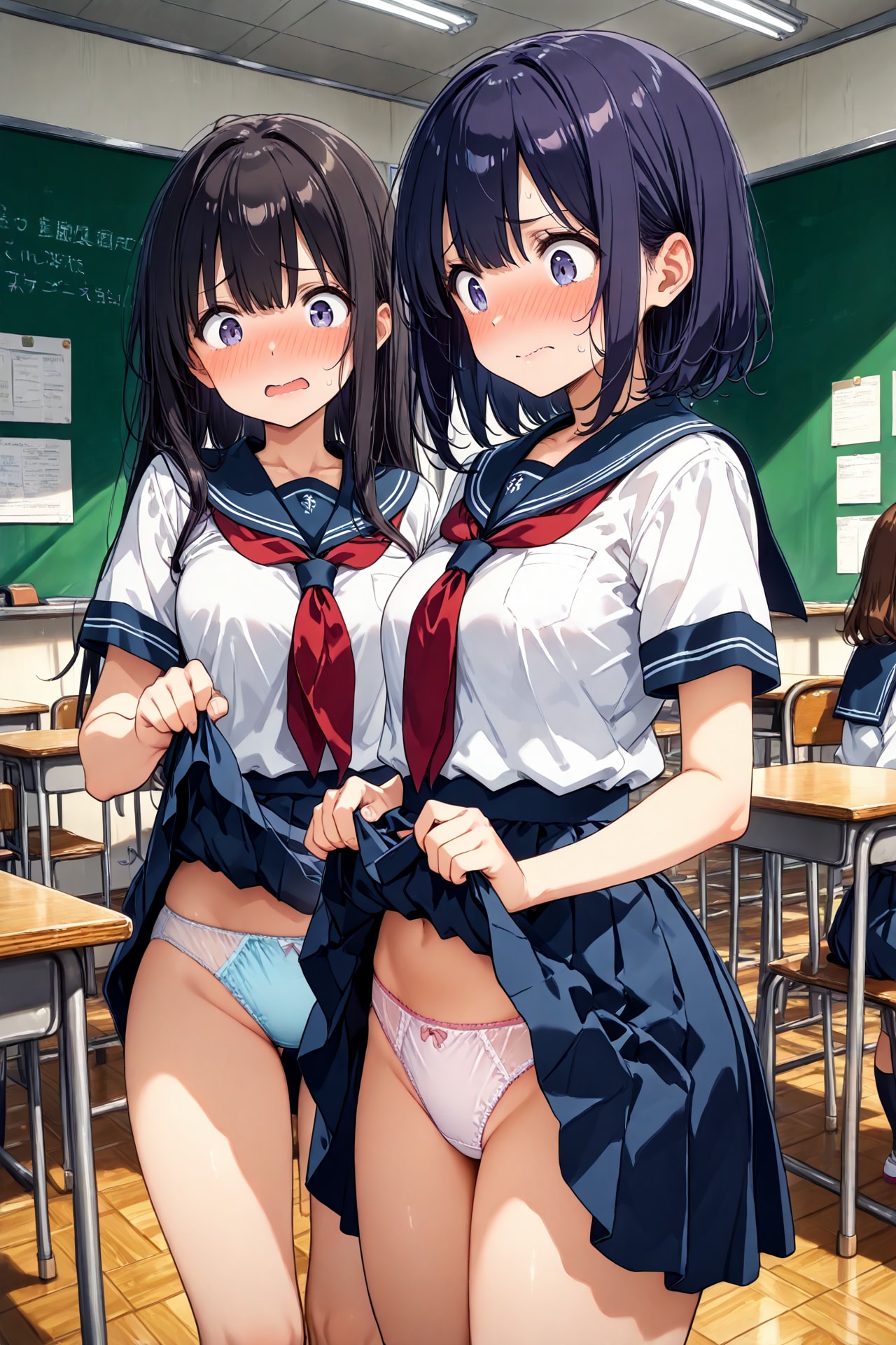 教室でパンツ見せてとお願いしてみた(18)