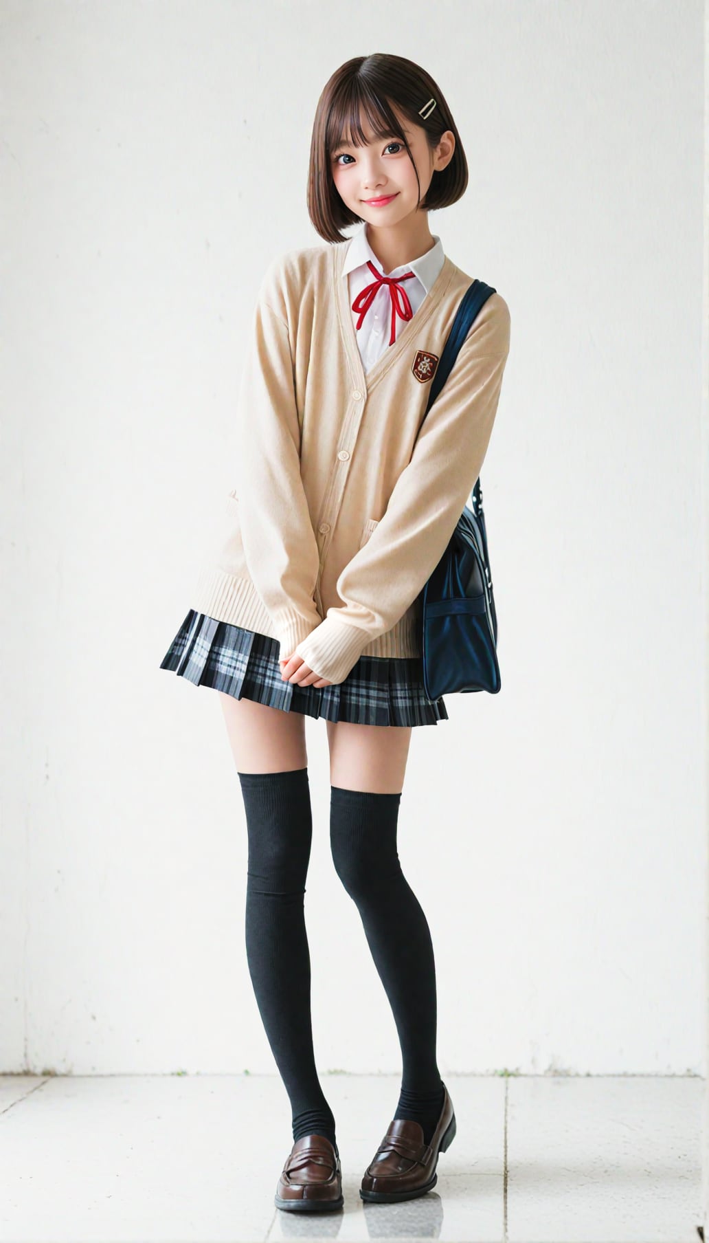 251125P【9枚】琴子の制服図鑑　Vol.5カーデ+萌え袖+棒タイ+紺ニーソ+絶対領域