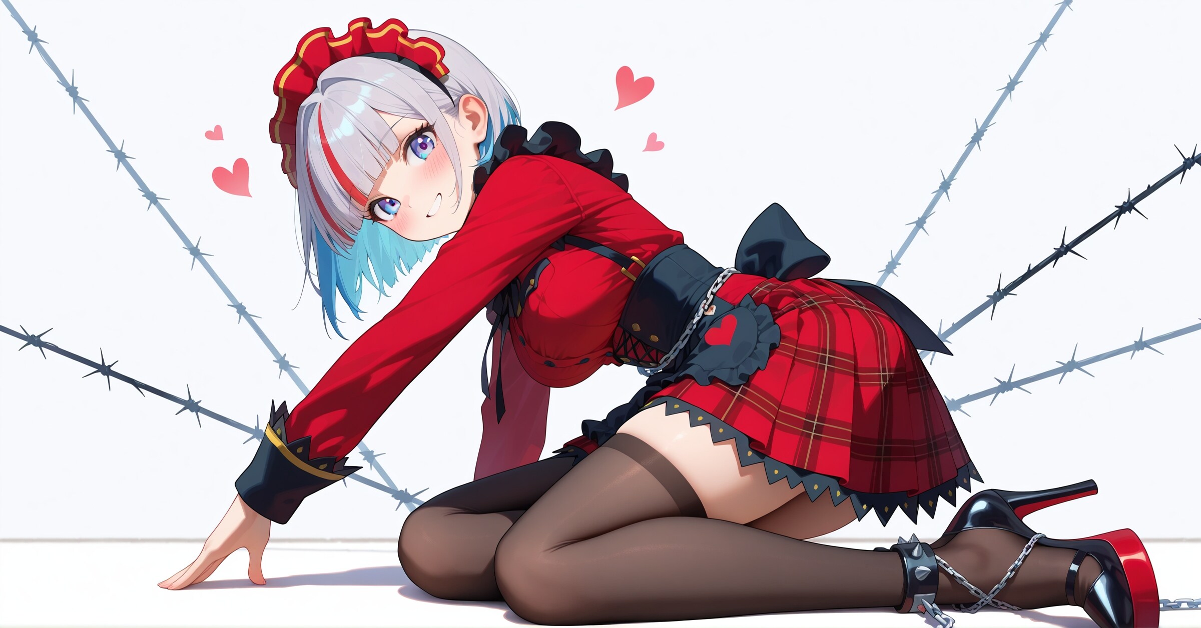 ロックウェイトレスコーデ