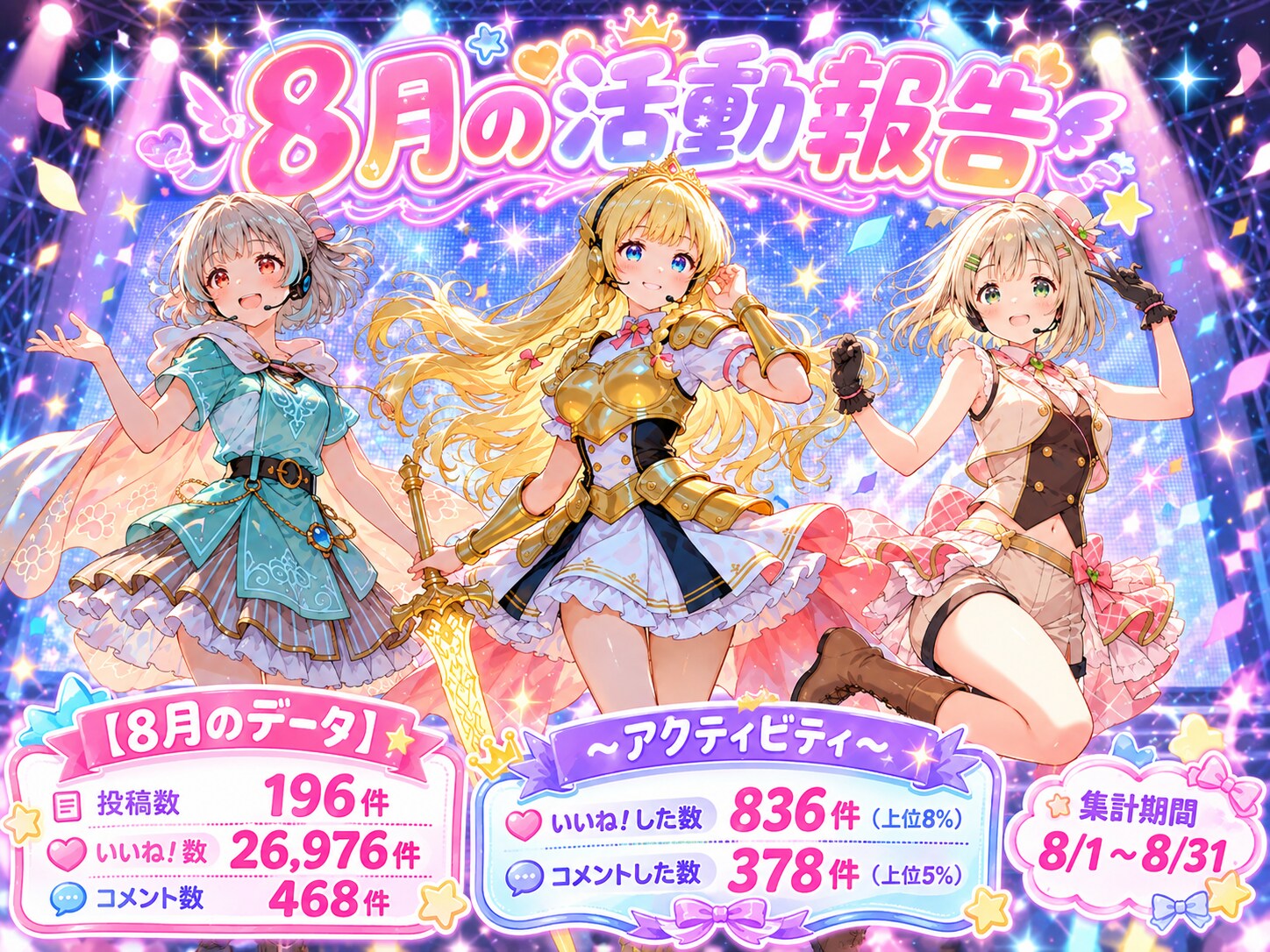 8月の活動報告🎆