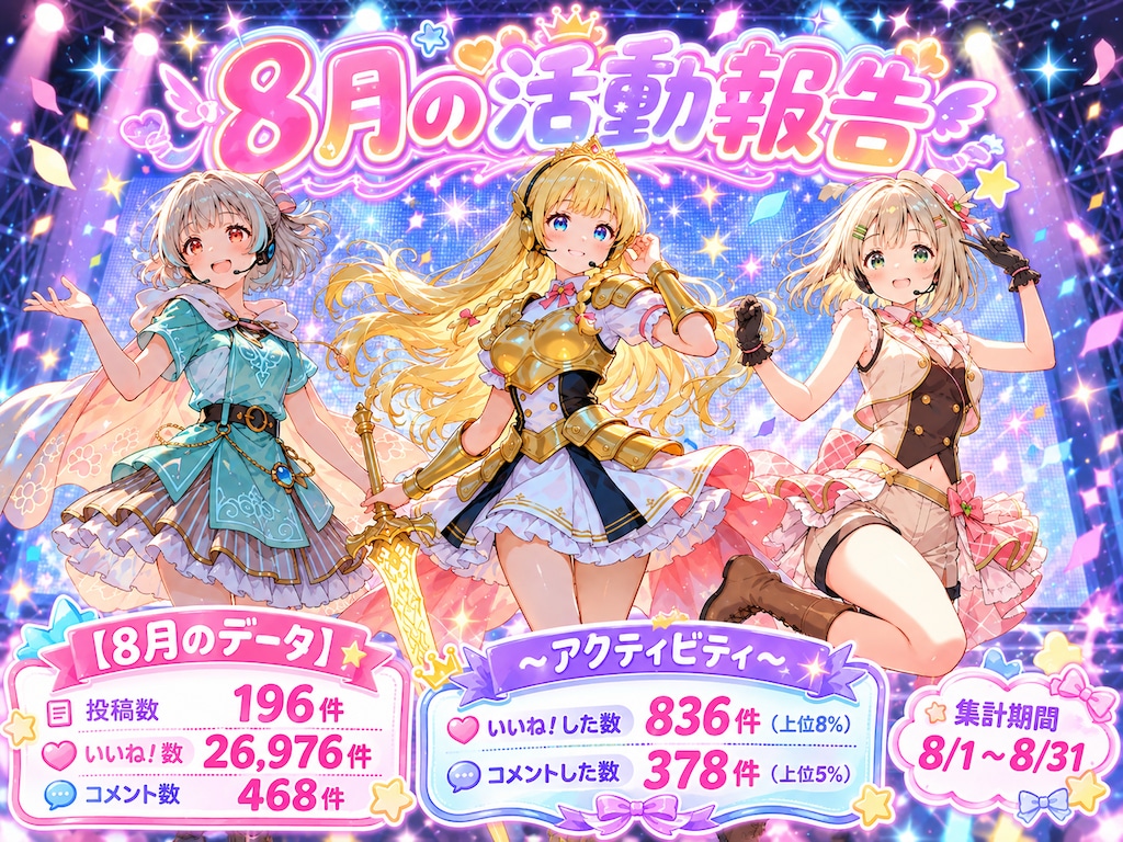 8月の活動報告🎆