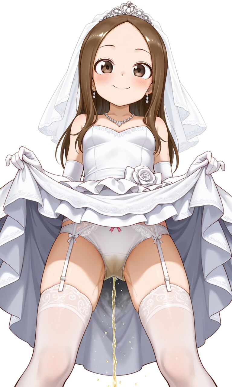 ウェディングドレスで漏らす「高〇さん」