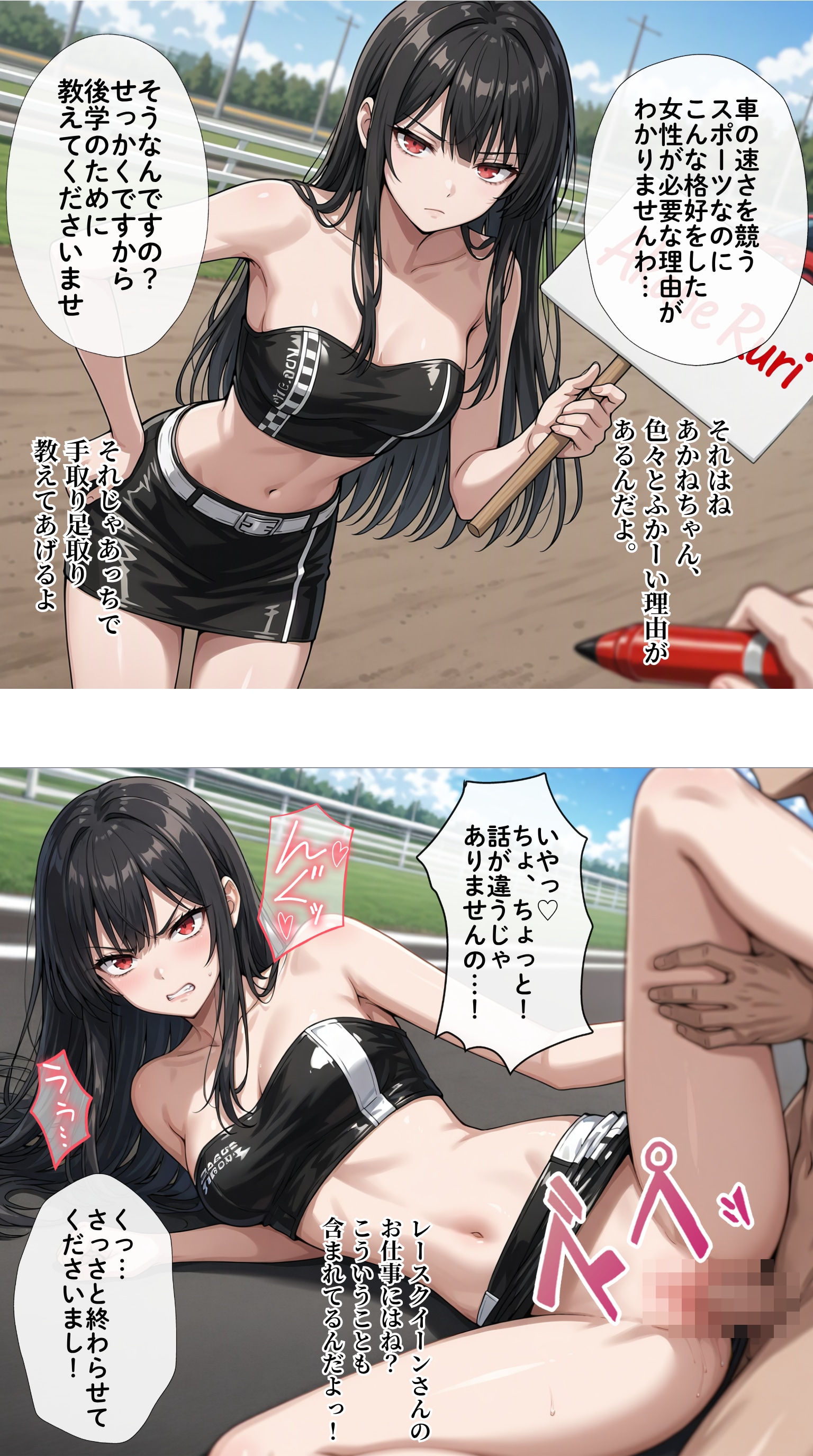 レースクイーンのバイトで稼ぐ一軍ギャルズ【瑠璃あかね】編