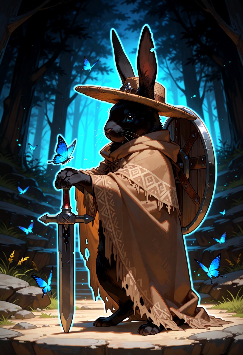 黒い兎単体セット。