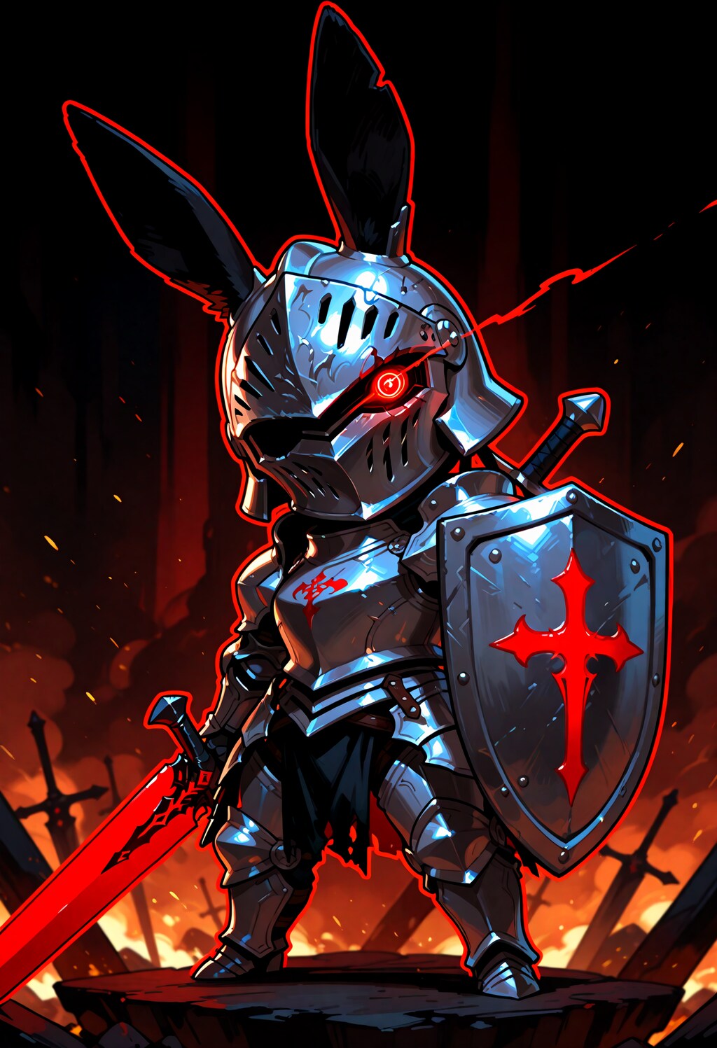 黒い兎単体セット。