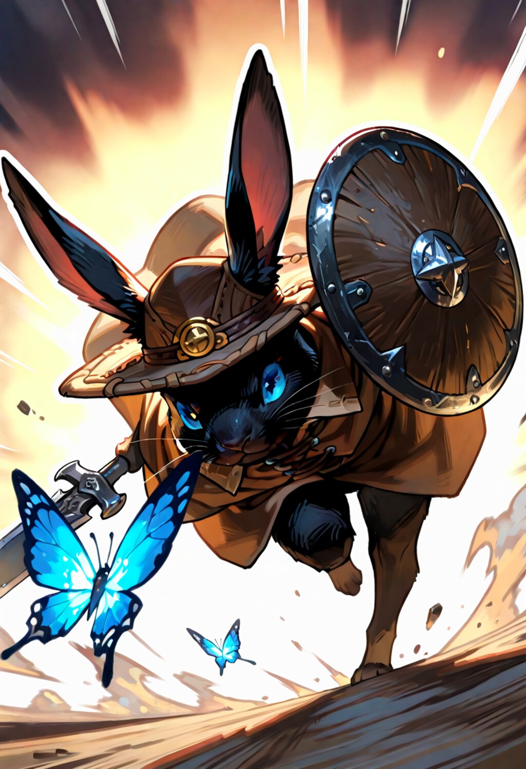 黒い兎単体セット。