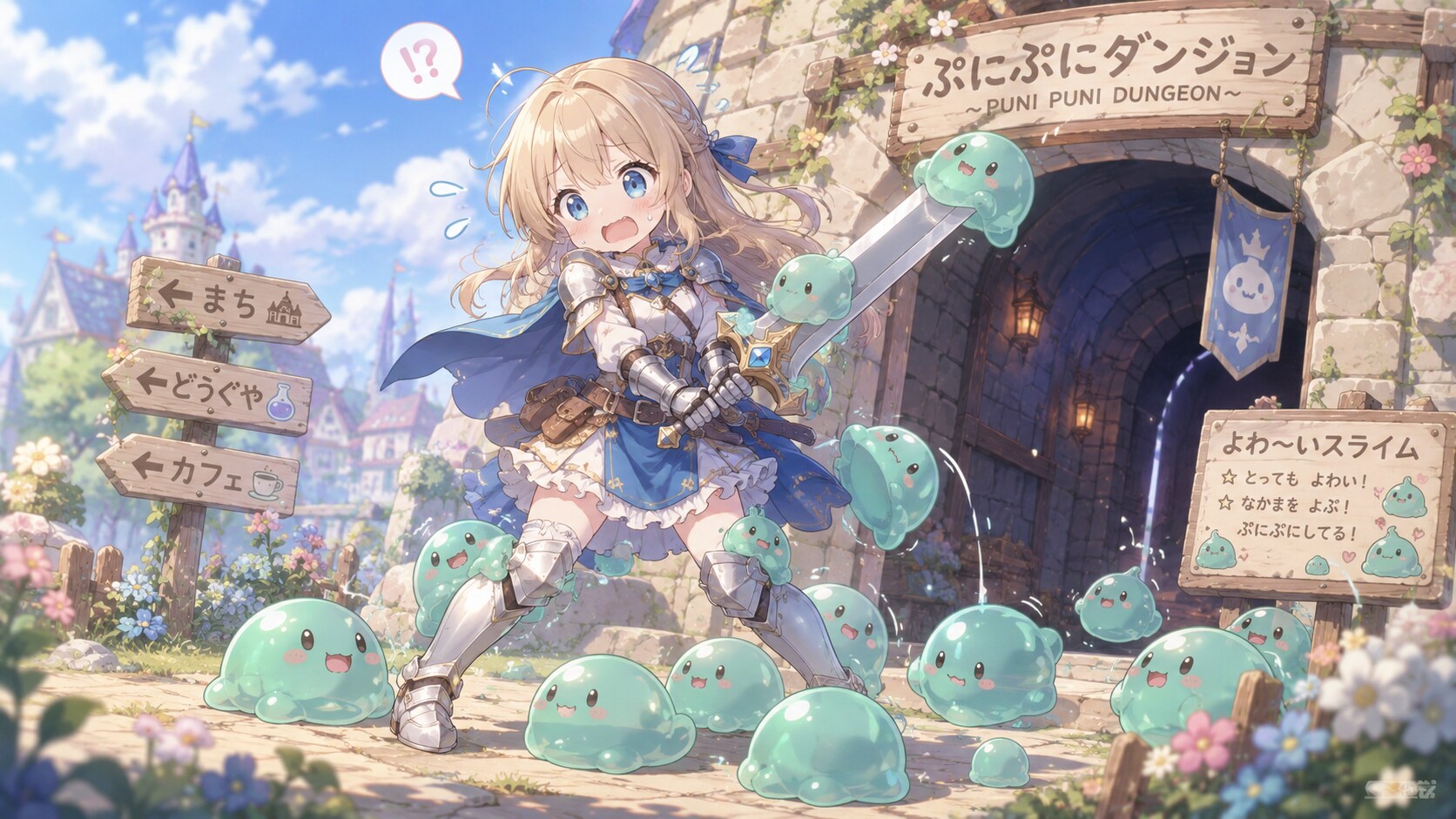 低難易度ダンジョンで翻弄される騎士の女の子
