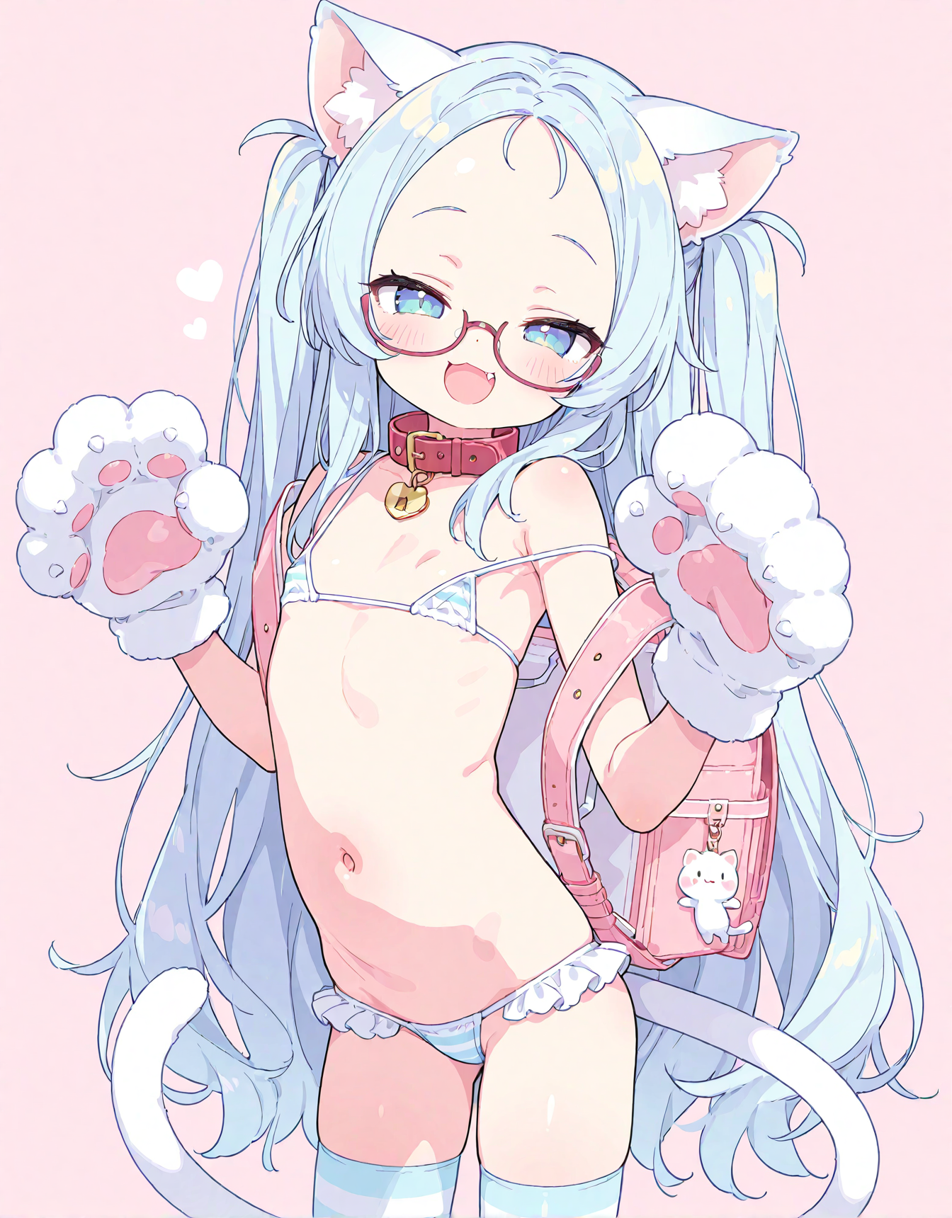 でこメガネメスガキ猫ちゃんのエッチな撮影会!