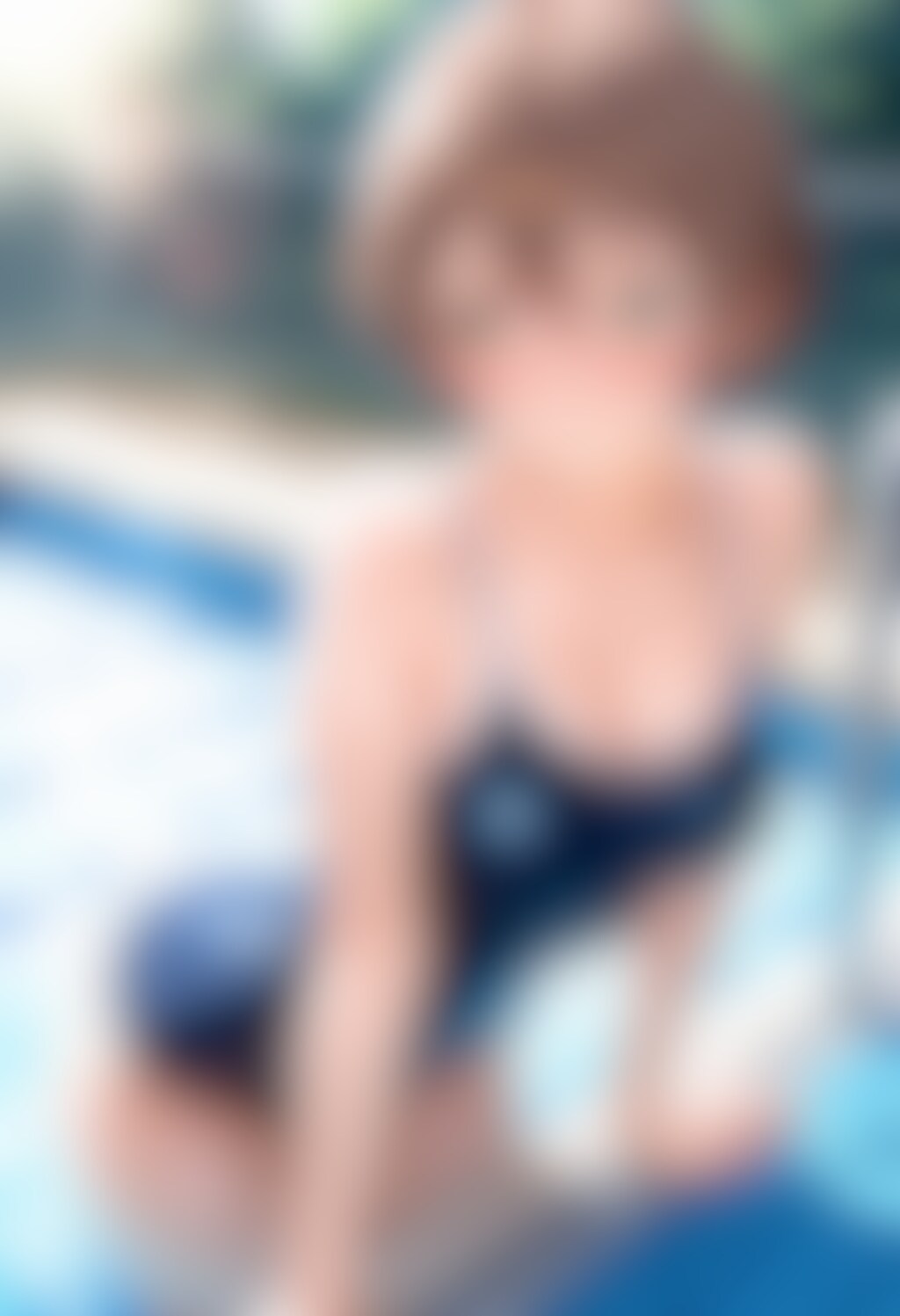 桜守歌織の妖艶なスクール水着