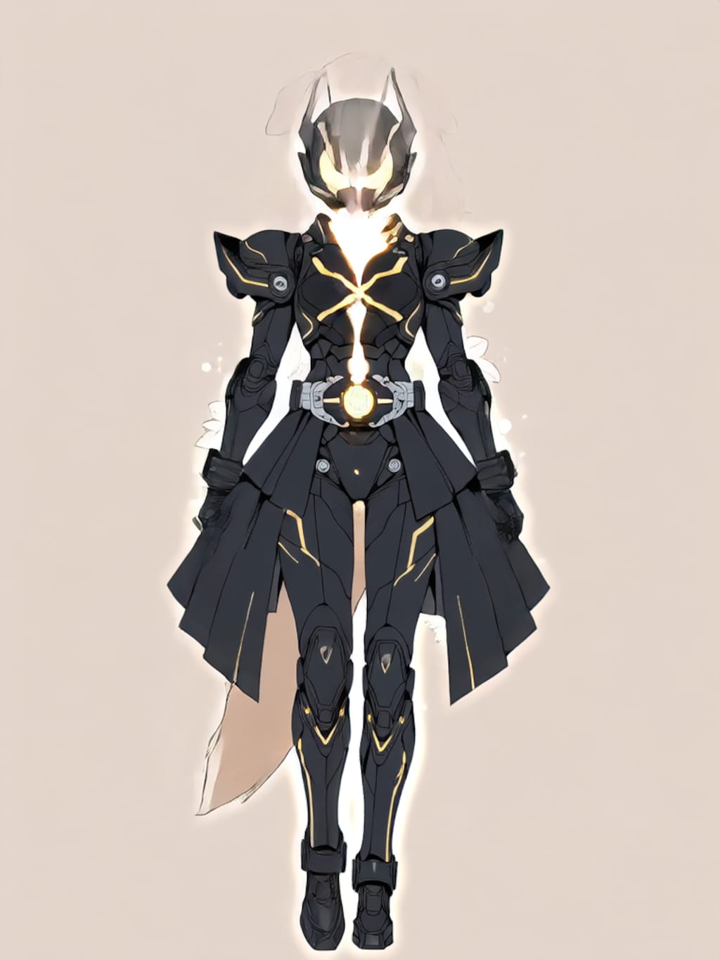 変身！イヌミミパワードスーツ ブラック！【パラパライラスト】