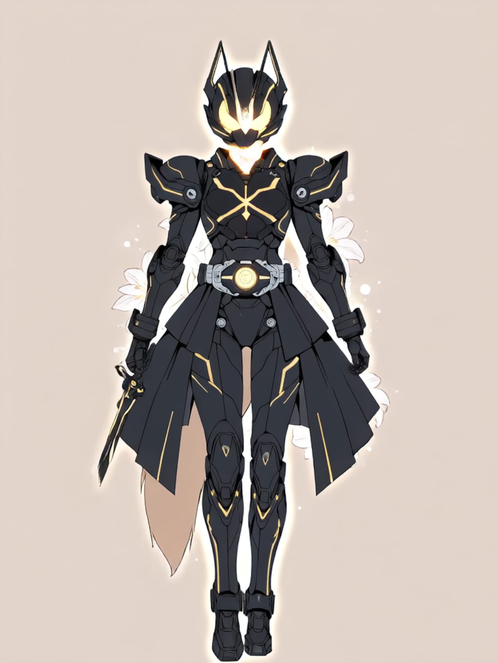 変身！イヌミミパワードスーツ ブラック！【パラパライラスト】