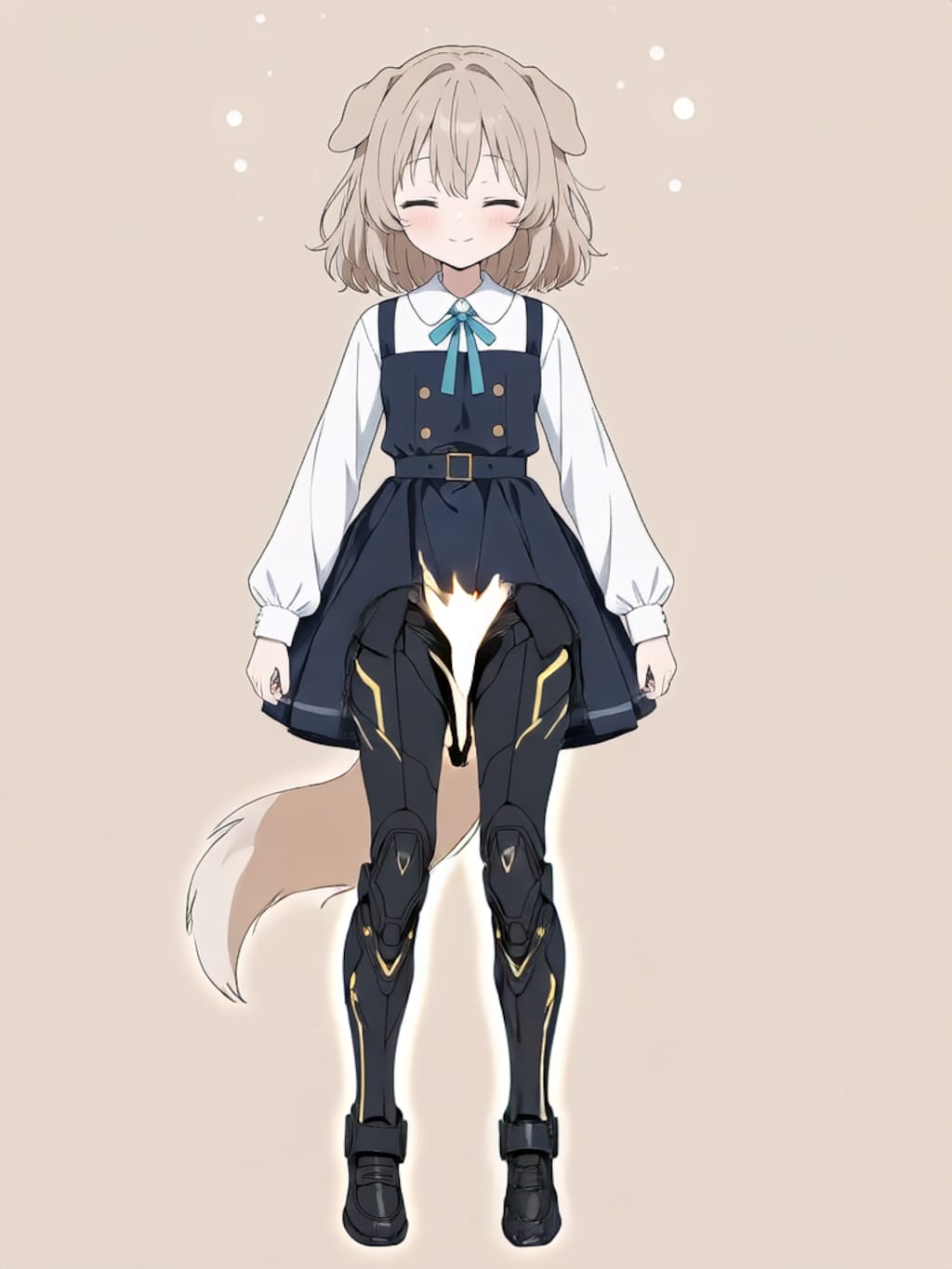 変身！イヌミミパワードスーツ ブラック！【パラパライラスト】