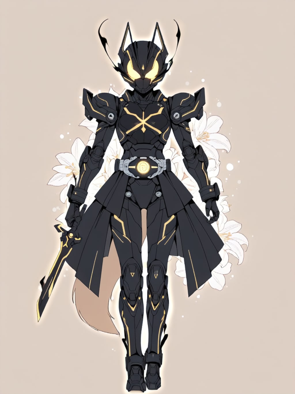 変身！イヌミミパワードスーツ ブラック！【パラパライラスト】