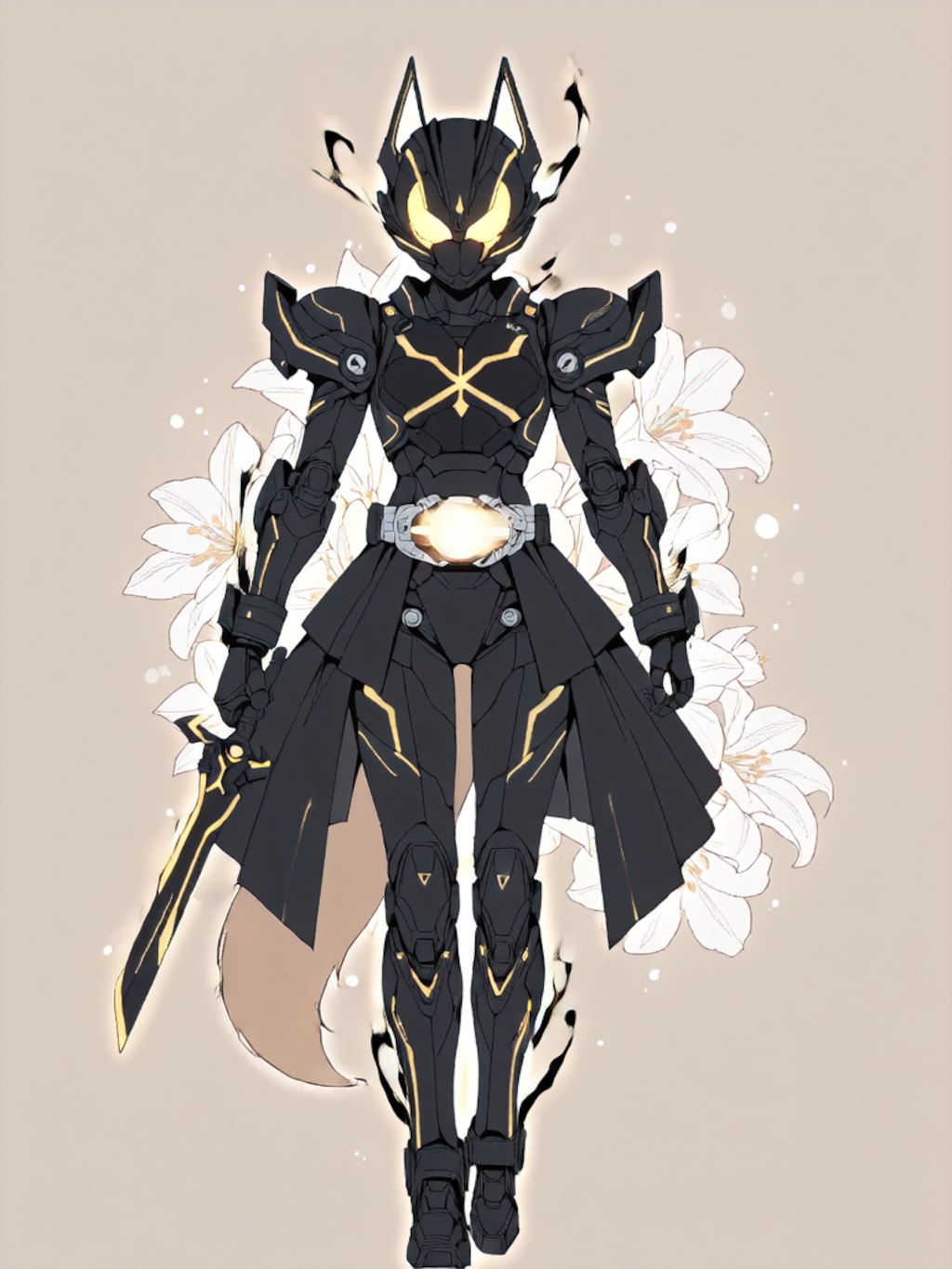 変身！イヌミミパワードスーツ ブラック！【パラパライラスト】