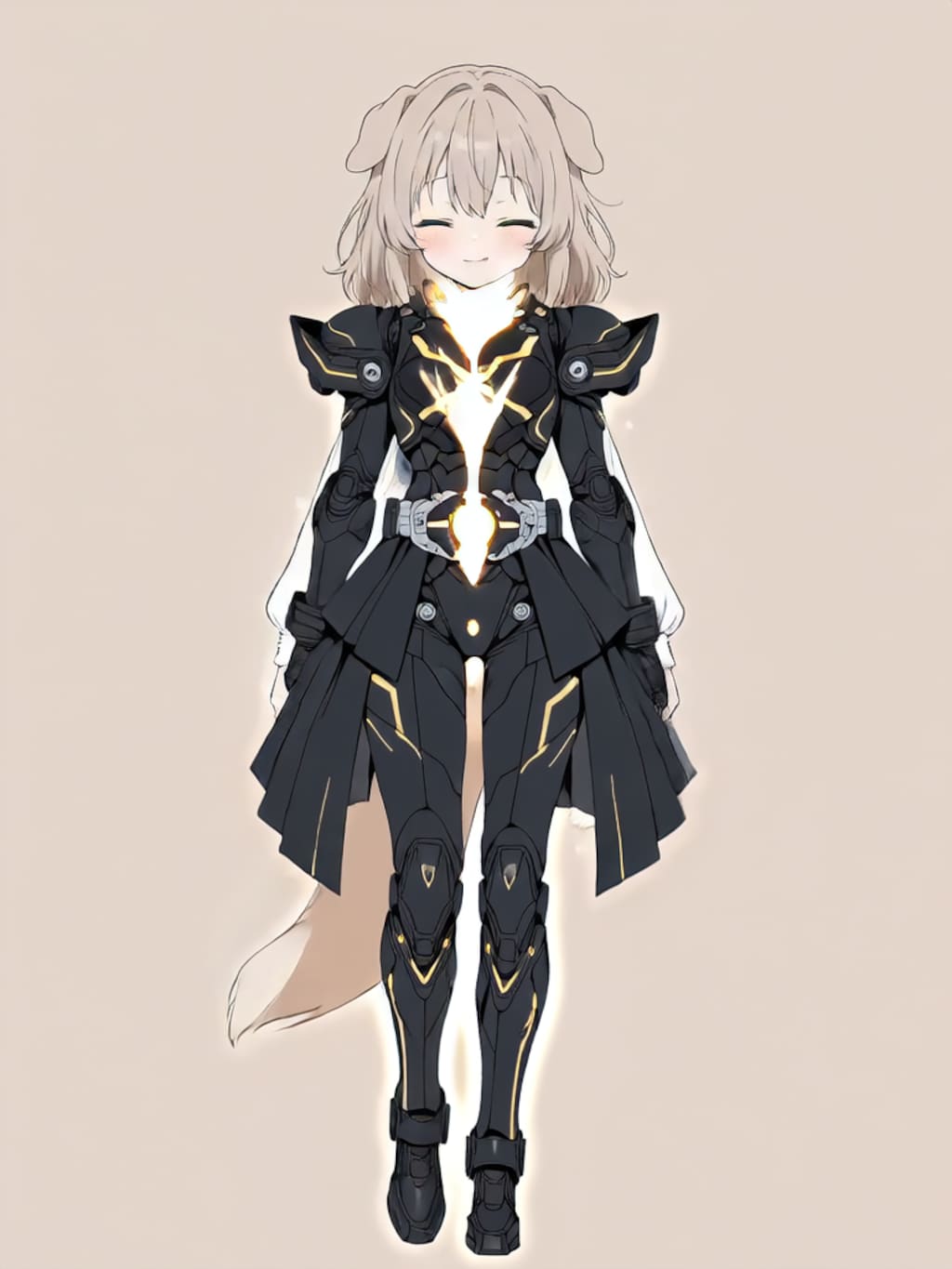 変身！イヌミミパワードスーツ ブラック！【パラパライラスト】