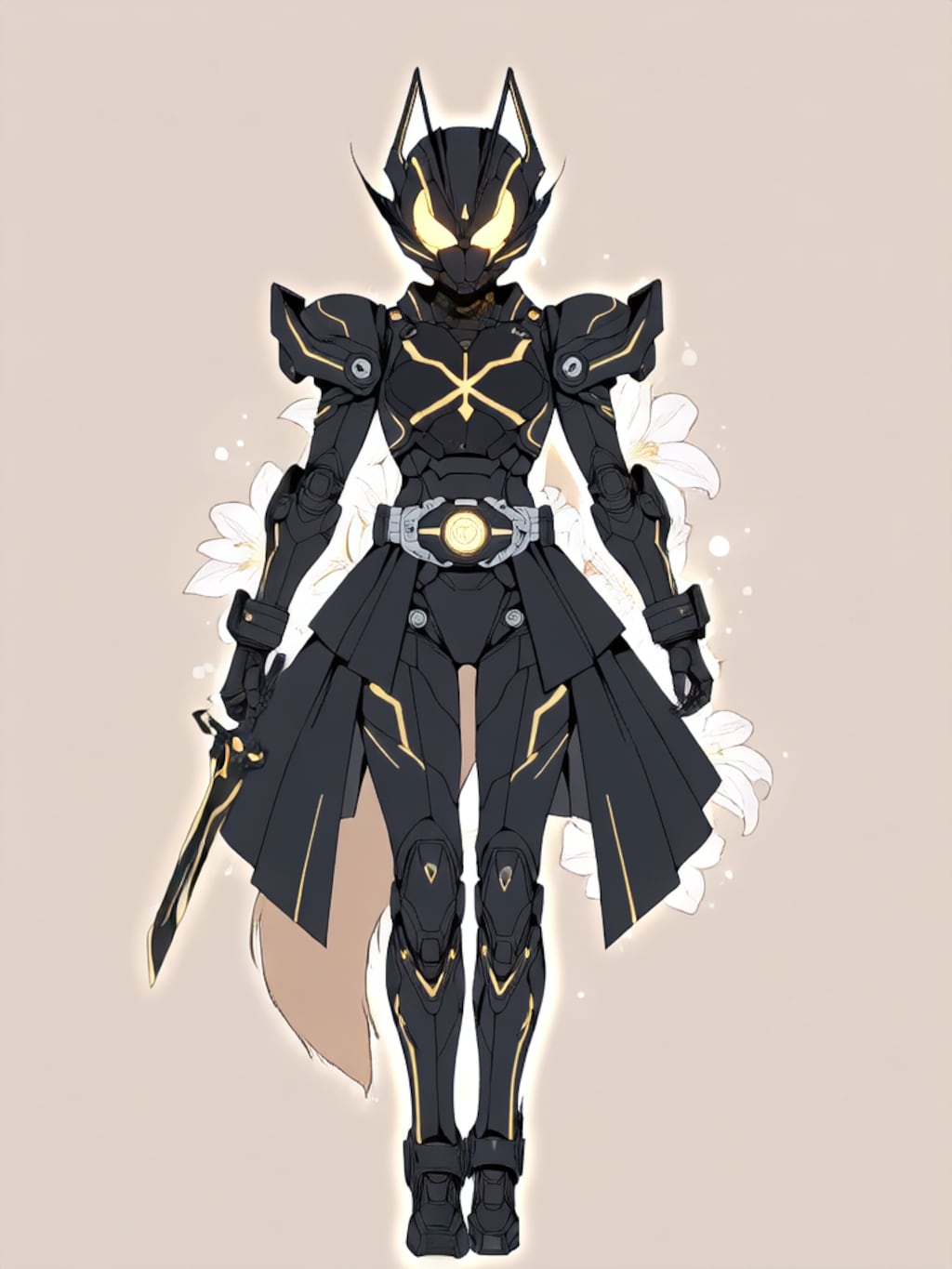 変身！イヌミミパワードスーツ ブラック！【パラパライラスト】