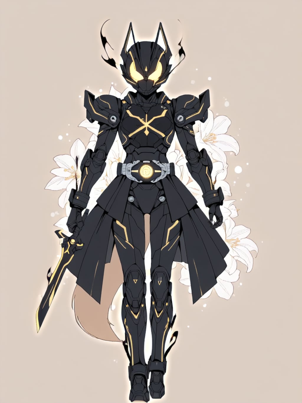 変身！イヌミミパワードスーツ ブラック！【パラパライラスト】