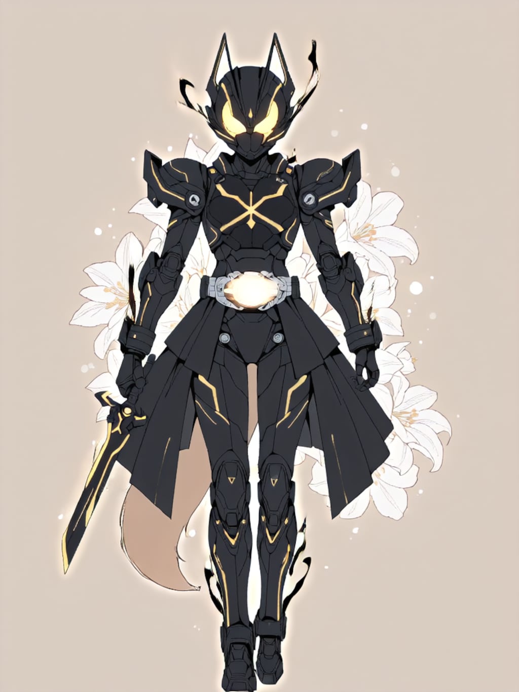 変身！イヌミミパワードスーツ ブラック！【パラパライラスト】