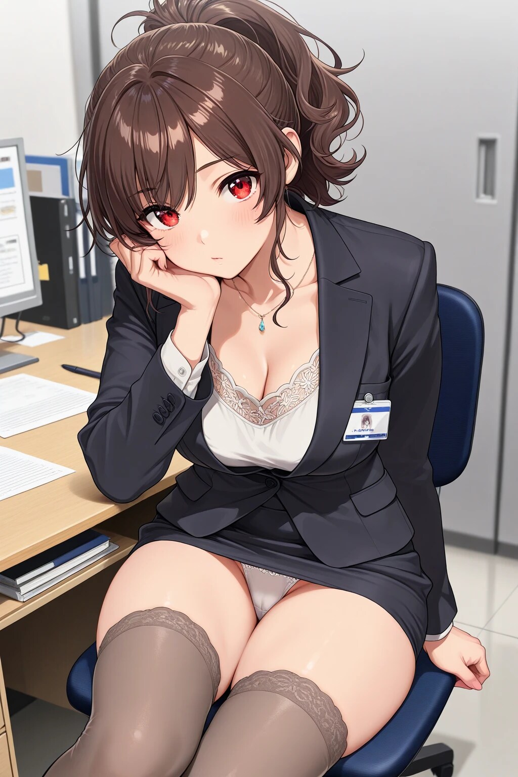 34枚:OLパンチラのプロンプト研究　縦型