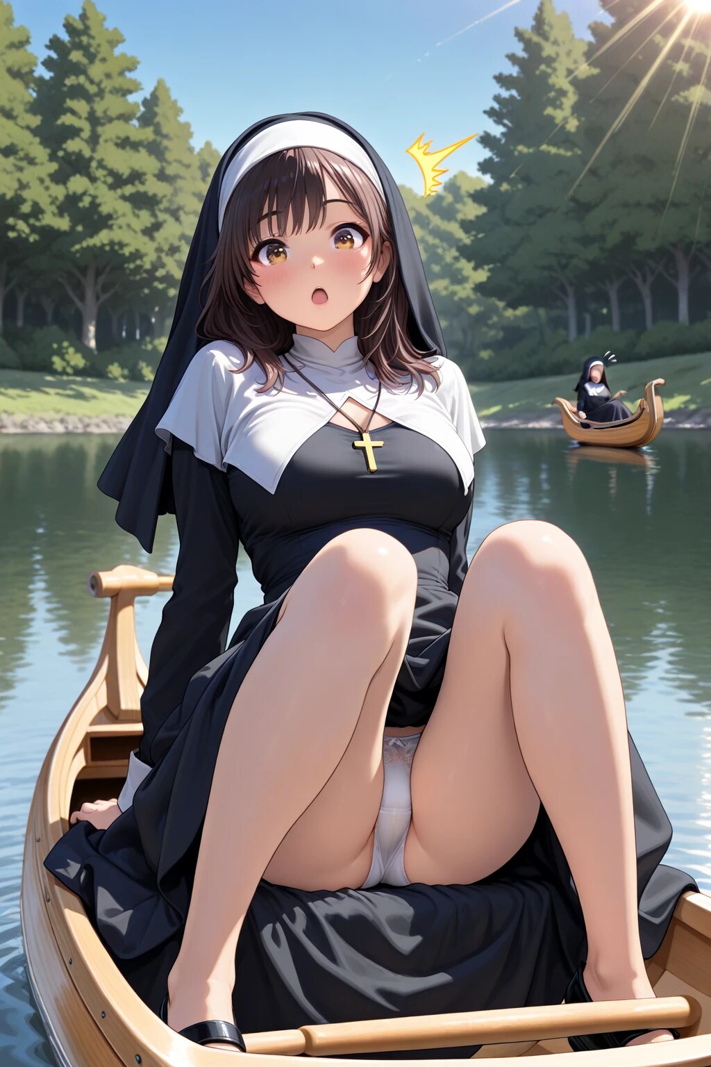 40枚:船でパンチラするシスター