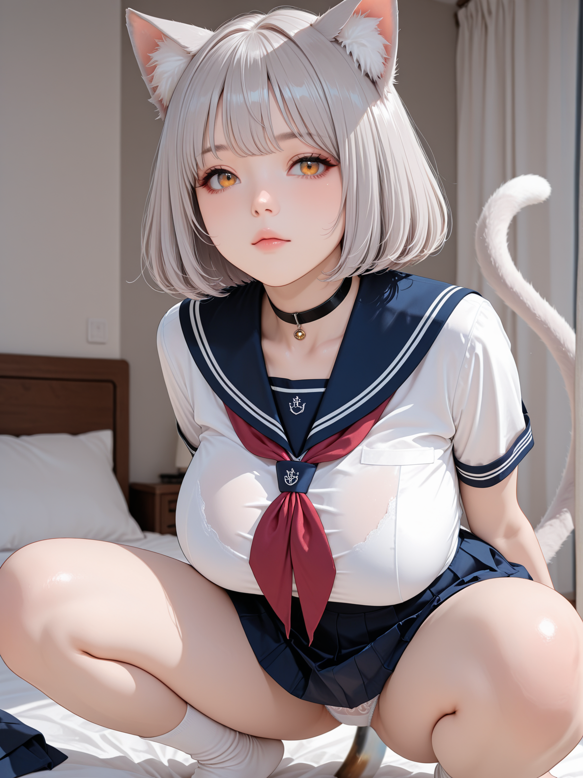 猫耳JK試作