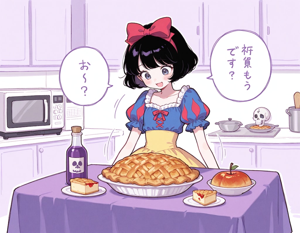 【制作過程】毒リンゴでアップルパイを作る白雪姫