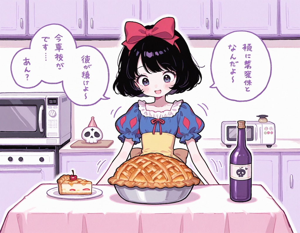 【制作過程】毒リンゴでアップルパイを作る白雪姫