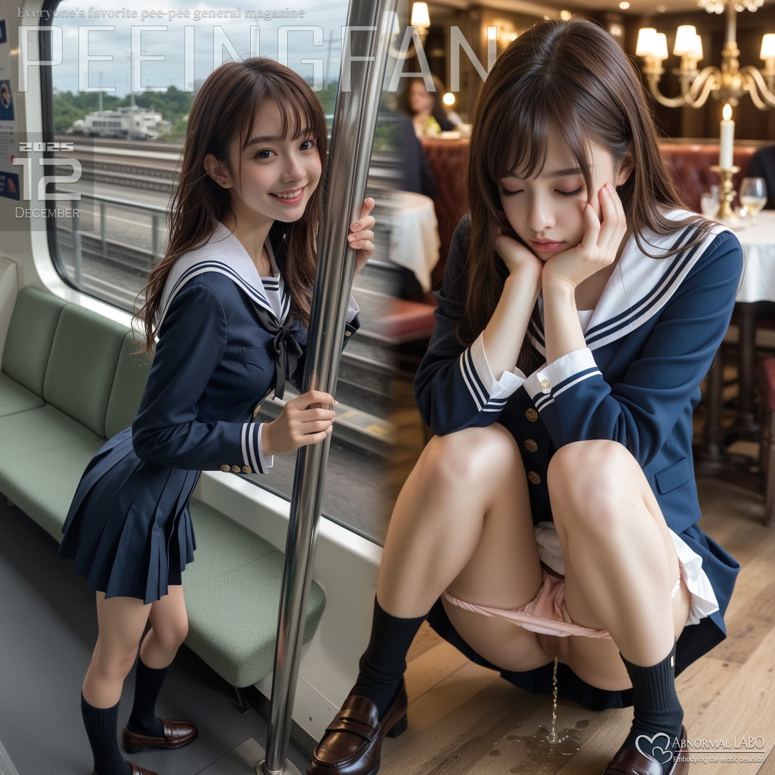 40枚）黒リボンに滴る蜜と羞♡私立聖水女学院