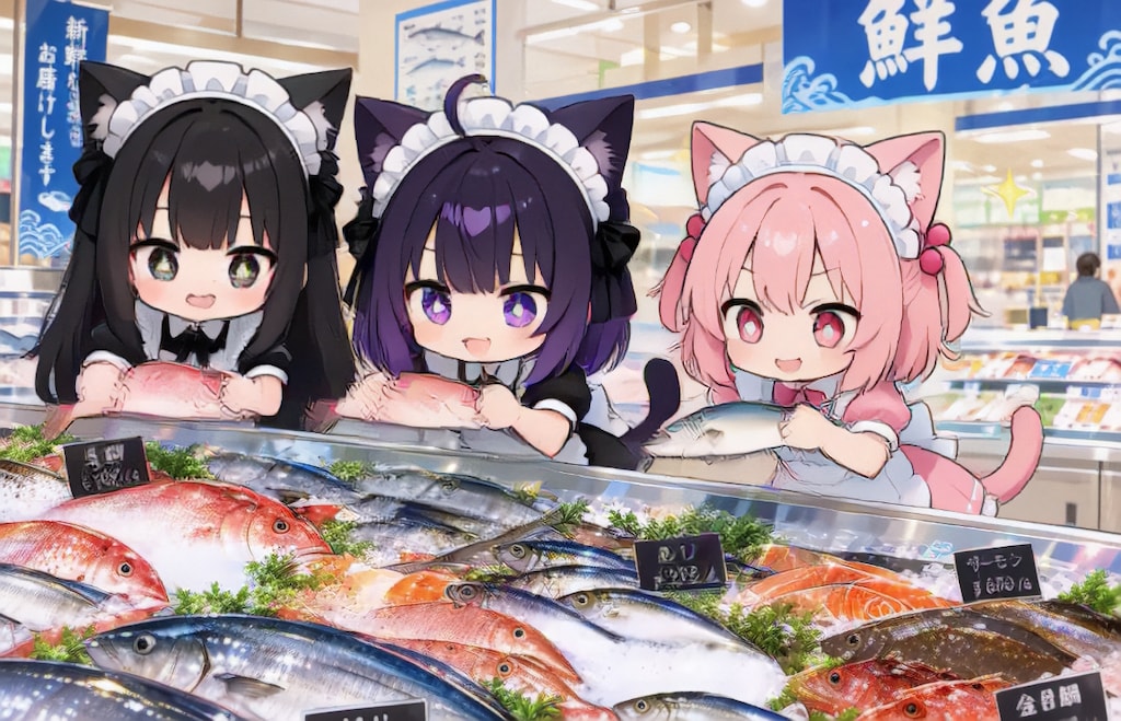 スーパーちちぷいで買い物へ【パラパライラスト４０】