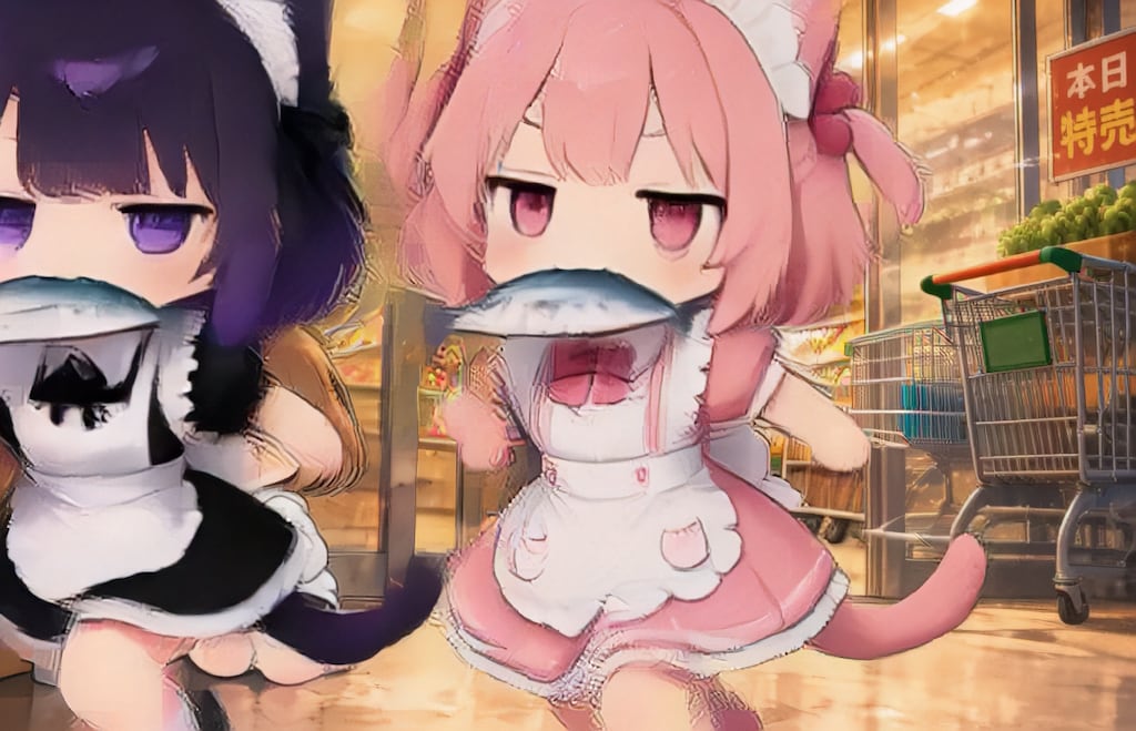 スーパーちちぷいで買い物へ【パラパライラスト４０】