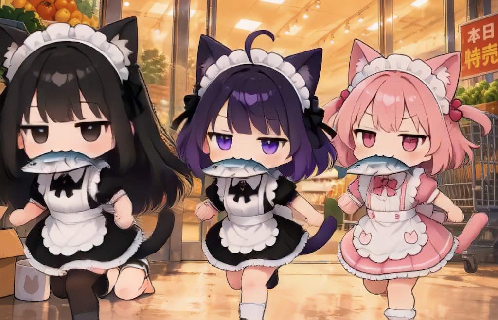 スーパーちちぷいで買い物へ【パラパライラスト４０】