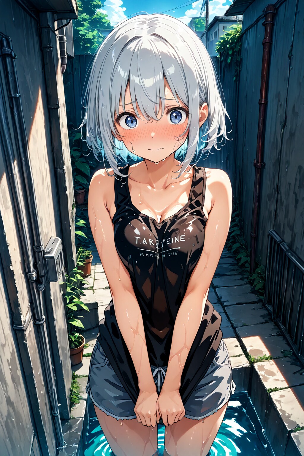 濡れ透けタンクトップ(9)